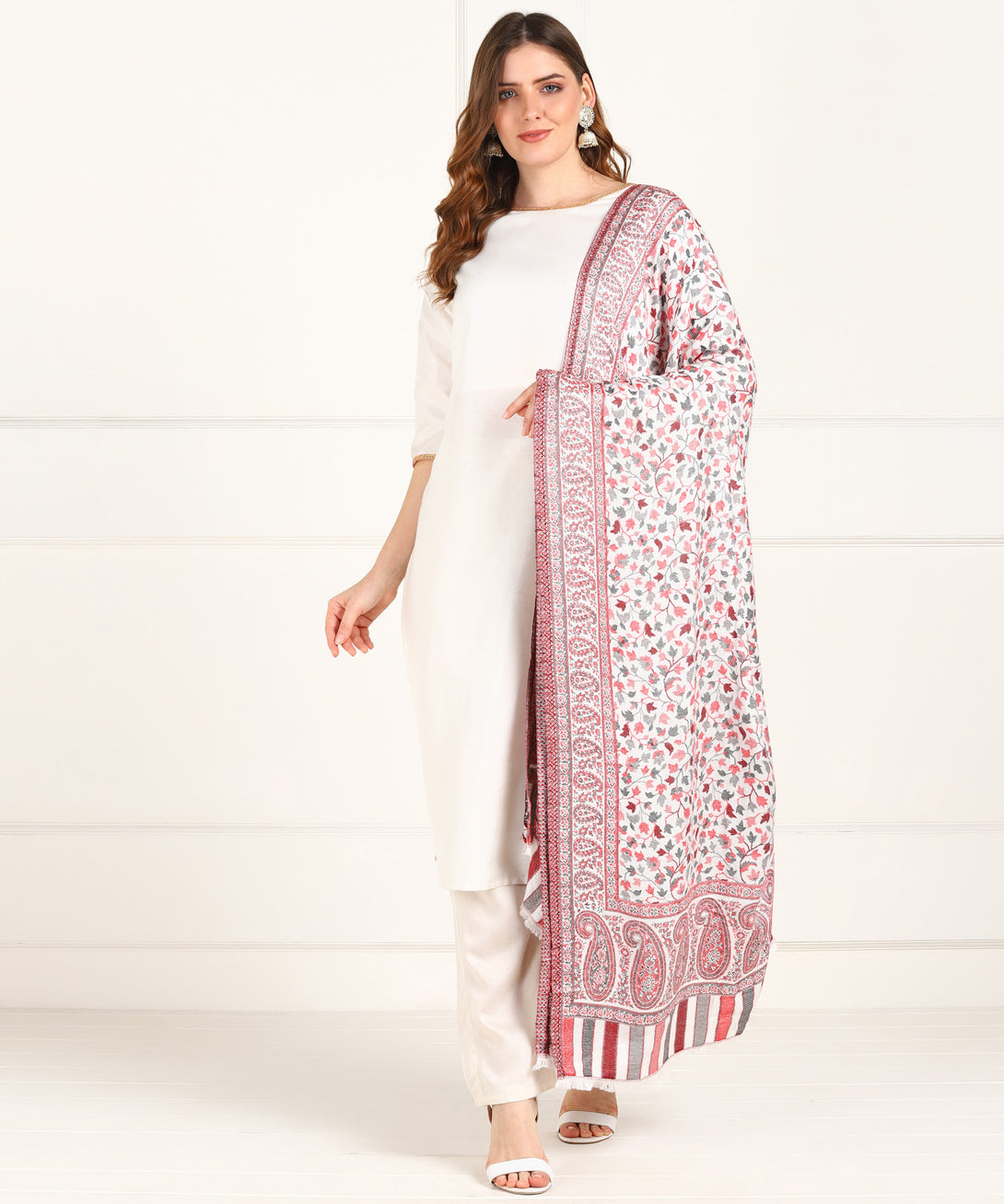 Jayri Women Pure Wool Shawl| Shawl For Women| Warm Woolen Winters Styles BEIGE