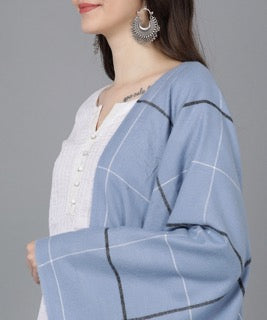 Jayri 100% Soft Woolen Women's Stole Winter Round Stoles, Black