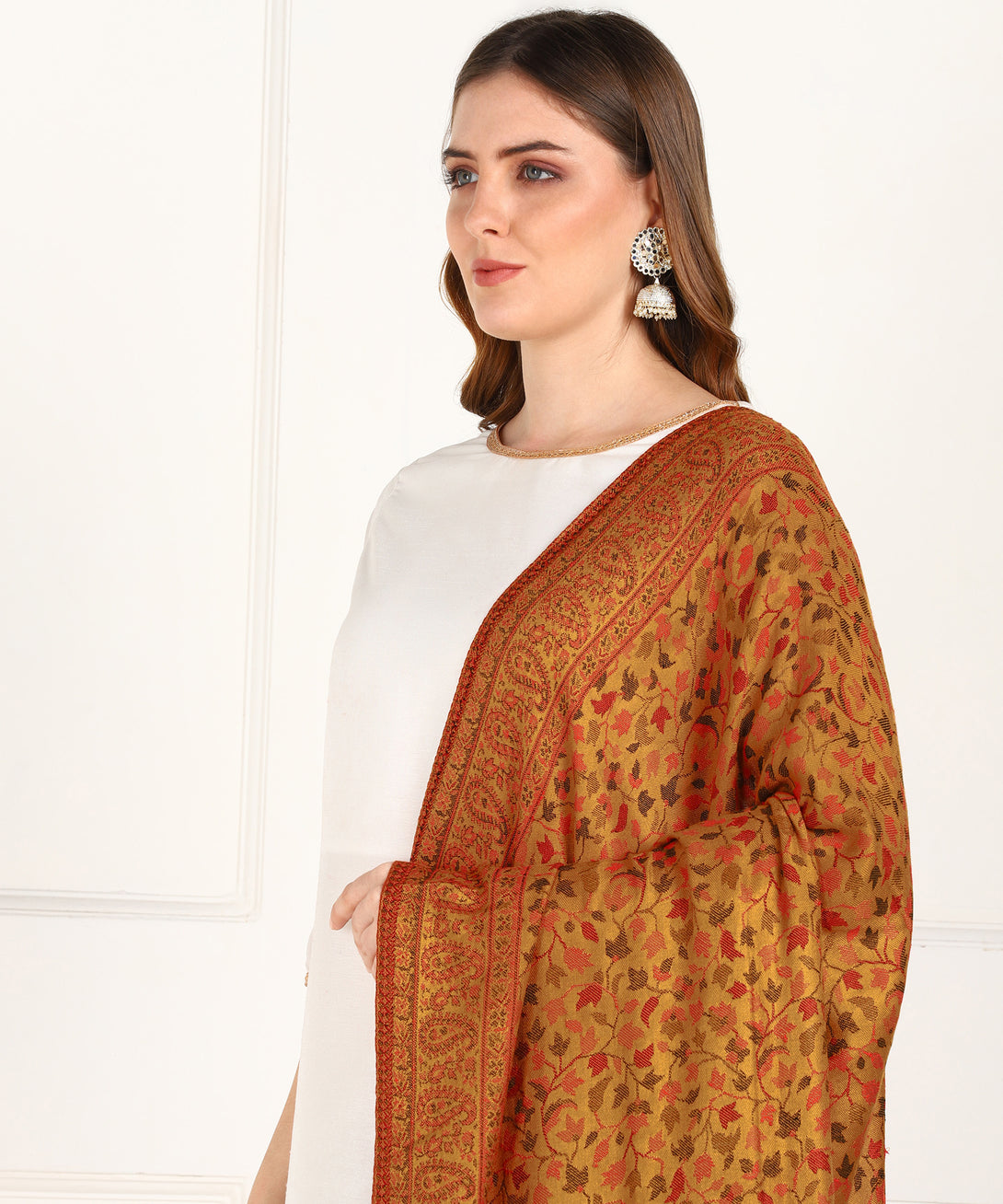 Jayri Women Pure Wool Shawl| Shawl For Women| Warm Woolen Winters Styles BEIGE