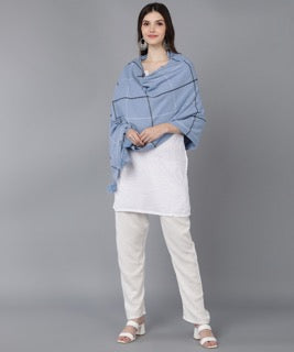 Jayri 100% Soft Woolen Women's Stole Winter Round Stoles, Black